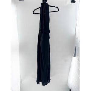 Calia Sleeveless Pleated Halter Neck Formal Maxi Dress Black Women's Size 6